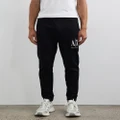 Armani Exchange - Embroidered Track Pants - Pants (Black) Embroidered Track Pants
