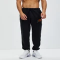 Nike - Club Fleece Cuffed Pants - Pants (Black & Safety Orange) Club Fleece Cuffed Pants