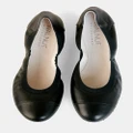 Walnut Melbourne - Ava Leather Ballet - Casual Shoes (Black) Ava Leather Ballet