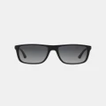 Emporio Armani - Injected Man - Sunglasses (Black & Grey Rubber) Injected Man