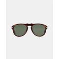 Persol - Persol Icon PO0649 - Sunglasses (Havana & Crystal Green) Persol Icon PO0649