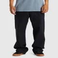 Quiksilver - Mens Carpenter Canvas Carpenter Trousers - Pants (BLACK) Mens Carpenter Canvas Carpenter Trousers