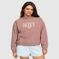 Roxy - Until Daylight Pullover Sweatshirt For Women - Crew Necks (ROOT BEER) Until Daylight Pullover Sweatshirt For Women