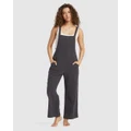 Billabong - Pacific Time Strappy Jumpsuit For Women - Dresses & Onesies (BLACK SANDS) Pacific Time Strappy Jumpsuit For Women