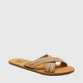 Billabong - Akela Slide Sandals For Women - Flats (NATURAL) Akela Slide Sandals For Women