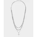 Pull&Bear - 3 pack Of Silver Necklaces - Jewellery (Silver) 3-pack Of Silver Necklaces