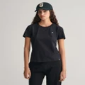 Gant - Shield T Shirt - T-Shirts & Singlets (BLACK) Shield T-Shirt