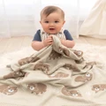 Living Textiles - Australiana Baby Blanket Wombat Natural - Blankets (Beige) Australiana Baby Blanket - Wombat-Natural