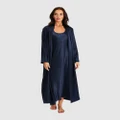Love and Lustre - Silk Robe - Two-piece sets (Navy) Silk Robe