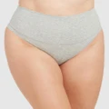 Spanx - Cotton Comfort Thong - Briefs (Grey) Cotton Comfort-Thong