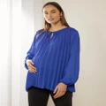 Atmos&Here Maternity - Maternity Sally Blouse - Tops (Cobalt Blue) Maternity Sally Blouse
