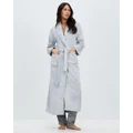 Gingerlilly - Desire Long Plush Robe - Sleepwear (Grey) Desire Long Plush Robe