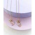 Dear Addison - Kids - Unicorn Best Friends Necklace - Novelty Gifts (Yellow Gold) Unicorn Best Friends Necklace