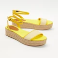 Tommy Hilfiger - Woven Platform Sandals Women's - Wedges (Vivid Yellow) Woven Platform Sandals - Women's