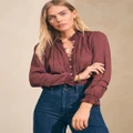 Faherty - Willa Organic Cotton Top - Shirts & Polos (Purple) Willa Organic Cotton Top