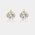 Georgini - Natural Topaz And Two Natural Diamond April Gold Earrings - Jewellery (Gold) Natural Topaz And Two Natural Diamond April Gold Earrings