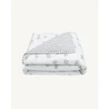 Living Textiles - Quilted Cot Comforter Watercolour Elephant - Nursery (Grey) Quilted Cot Comforter - Watercolour Elephant