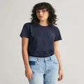 Gant - Tonal Archive Shield T Shirt - T-Shirts & Singlets (EVENING BLUE) Tonal Archive Shield T-Shirt