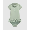 Polo Ralph Lauren - Soft Cotton Polo Dress & Bloomers Babies - Dresses (Green) Soft Cotton Polo Dress & Bloomers - Babies