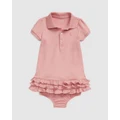Polo Ralph Lauren - Soft Cotton Polo Dress & Bloomers Babies - Dresses (Pink) Soft Cotton Polo Dress & Bloomers - Babies