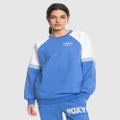 Roxy - Essential Energy Pullover Sweatshirt For Women - Crew Necks (ULTRA MARINE) Essential Energy Pullover Sweatshirt For Women