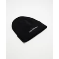 Calvin Klein - Monologo Embro Beanie - Headwear (Black) Monologo Embro Beanie
