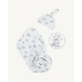 Living Textiles - Newborn Gift Set Watercolour Elephant - Accessories (Grey) Newborn Gift Set - Watercolour Elephant