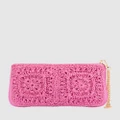 Olga Berg - Dana Crochetted Shoulder Bag - Clutches (Pink) Dana Crochetted Shoulder Bag