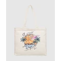 Roxy - Womens Summer Flower Tote Bag - Bags (NATURAL) Womens Summer Flower Tote Bag