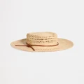 Seafolly - Savona Boater Hat - Hats (Natural) Savona Boater Hat