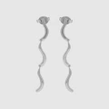 Skagen - Essential Waves Silver Tone Earring - Jewellery (Silver) Essential Waves Silver Tone Earring