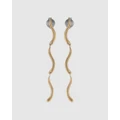 Skagen - Essential Waves Gold Tone Earring - Jewellery (Gold) Essential Waves Gold Tone Earring