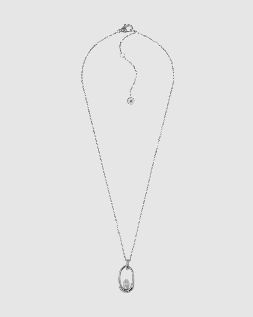 Skagen - Essential Waves Silver Tone Pedant Necklace - Jewellery (Silver) Essential Waves Silver Tone Pedant Necklace