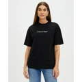 Calvin Klein - Hero Logo Oversized T Shirt - T-Shirts & Singlets (CK Black) Hero Logo Oversized T-Shirt