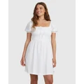 Roxy - Hello Mini Again Mini Dress For Women - Dresses (BRIGHT WHITE) Hello Mini Again Mini Dress For Women