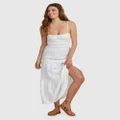 Roxy - Costa Del Sud Tiered Midi Dress For Women - Dresses (EGRET) Costa Del Sud Tiered Midi Dress For Women