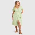 Roxy - Indigo Sand Midi Dress For Women - Dresses (QUIET GREEN FLORAL DELIGHT S) Indigo Sand Midi Dress For Women