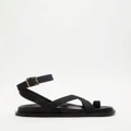 Sol Sana - Hitch Footbed - Sandals (Black Linen) Hitch Footbed