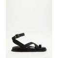 Sol Sana - Hitch Footbed - Sandals (Black Linen) Hitch Footbed