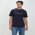 Assembly Label - Everyday Organic Logo Tee - T-Shirts & Singlets (True Navy & White) Everyday Organic Logo Tee