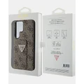 Guess - Galaxy S24 Ultra 4G Grip Stand Phone Case - Tech Accessories (Brown) Galaxy S24 Ultra 4G Grip Stand Phone Case