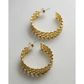 Luv Aj - The Metal Lace Hoops - Jewellery (Gold) The Metal Lace Hoops