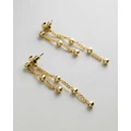 Luv Aj - The Estelle Double Chain Studs - Jewellery (Gold) The Estelle Double Chain Studs