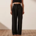 Shona Joy - Irena High Waisted Tailored Pants - Clothing (Black) Irena High-Waisted Tailored Pants