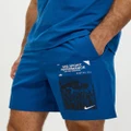 Nike - Dri FIT Form 7" Unlined Versatile Shorts - Shorts (Court Blue, Pink Foam & Black) Dri-FIT Form 7" Unlined Versatile Shorts