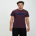 Superdry - Core Logo Classic T Shirt - T-Shirts & Singlets (Rich Deep Burgundy) Core Logo Classic T-Shirt