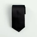 BROOKS BROTHERS - Formal Silk Satin Slim Tie - Ties (BLACK) Formal Silk Satin Slim Tie