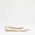 Atmos&Here - Kate Leather Flats - Ballet Flats (Cream Leather) Kate Leather Flats