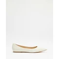 Atmos&Here - Kate Leather Flats - Ballet Flats (Cream Leather) Kate Leather Flats