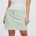 David Lawrence - Rylee Denim Mini Skirt - Denim skirts (PISTACHIO) Rylee Denim Mini Skirt